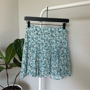Zara Blue Floral Mini Skort
